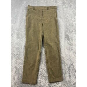 Drew Olive Green Faux Suede Straight Leg Pants Womens Size 8 Made in USA
